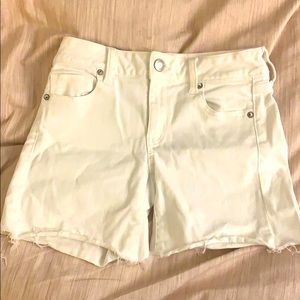 Size 4 American eagle white jean shorts